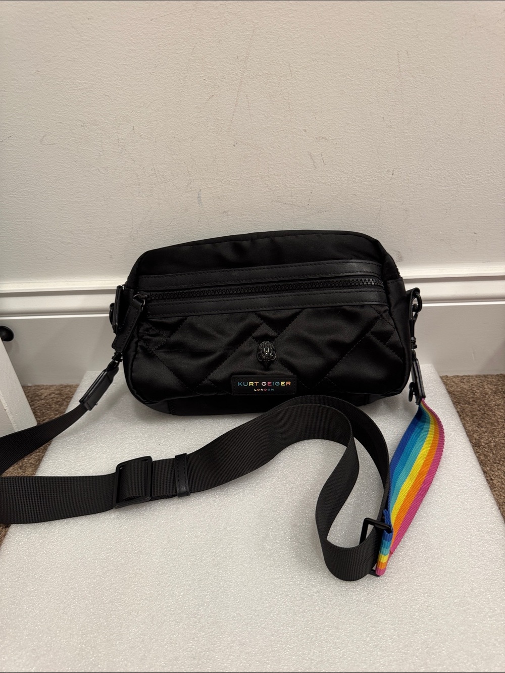 Kurt Geiger rainbow strap crossbody bag